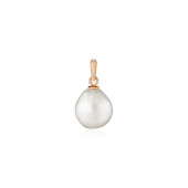 Pandantiv perla naturala alba si argint placat cu aur roz DiAmanti PR-PFK110-W-G